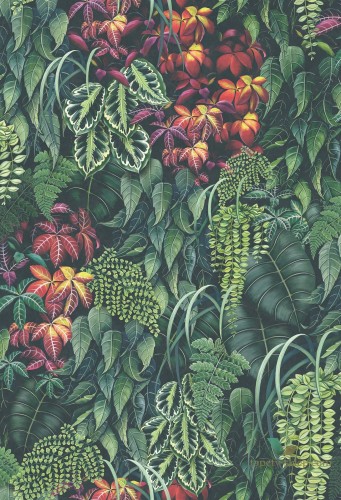 Tapeta Osborne & Little W7330-01 Green Wall Folium