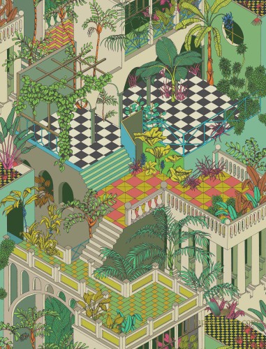 Tapeta Geometria I Roślinność Cole&Son Miami 105/4017 The Conptemporary Collection