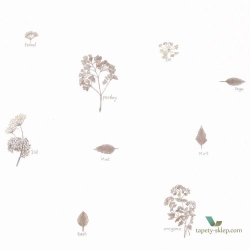 Tapeta w zioła Caselio BIS100621000 Au Bistrot dAlice