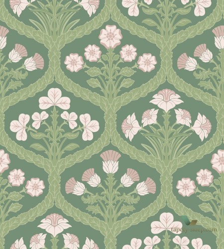 Tapeta Kwietny Treliaż Cole&Son Floral Kingdom 116/3009 Pearwood