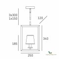 Lampa P01007BK London Cosmo Light