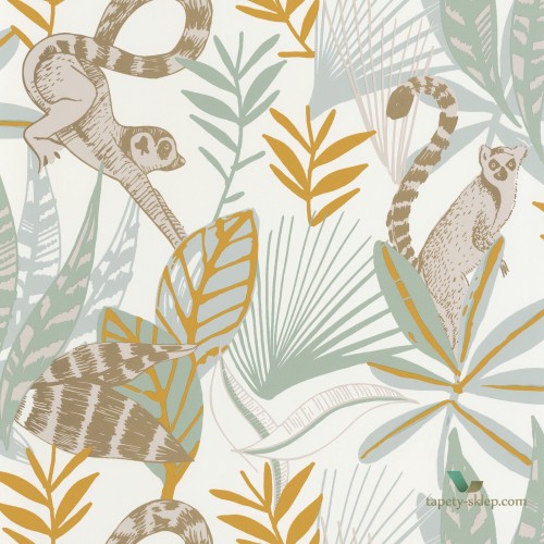 Tapeta ze wzorem dżungli Caselio OYS 101407218 Madagascar L'odyssee