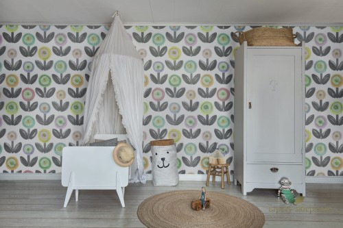 Fototapeta Rebel Walls R16712 Flower Parade Licorice