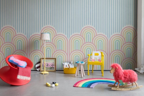 Fototapeta Rebel Walls R16872 Hilltops Rainbow