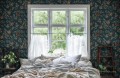 Tapeta Sandberg 407-86 Kwiaty Vintage Rosenholm Midnight Blue Ett Hem