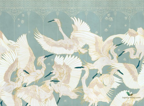 Fototapeta Żurawie Tecnografica La Danse 71360-3 Green