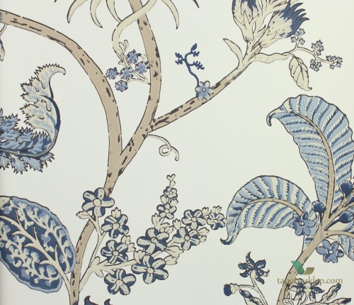 Tapeta w kwiatowe pnącza Anna French AT78738 Kalamkari Vine Palampore