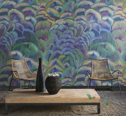 Mural pawie pióra Casadeco 83366568 Beauty Full Image