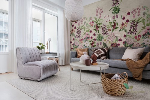 Tapeta Rebel Walls R17161 Alice's Garden Moss & Coral