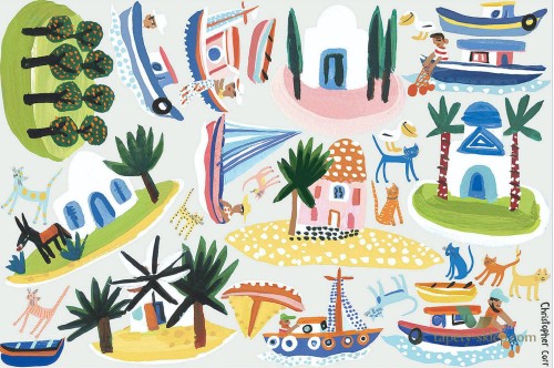 Naklejka Villa Nova W592/01 Island Hopping Picturebook