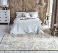 Szaro Beżowy Dywan William Morris w Kwiaty - PIMPERNEL LINEN 28701