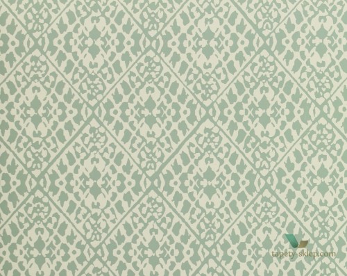 Tapeta geometryczna Sanderson 216787 Pinjara Trellis Caspian