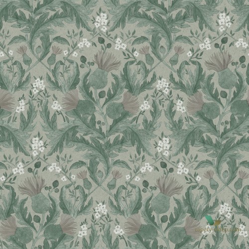 Tapeta Ornament Roślinny Boras 7203 Thistle In Bloom