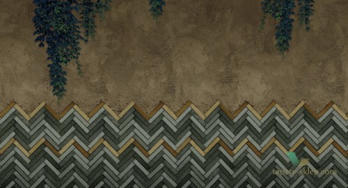 Tapeta Muance MU12046 Fishbone Bricks II Cobalt