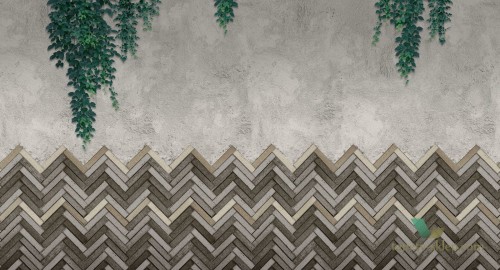 Tapeta Muance MU12047 Fishbone Bricks II Cobalt