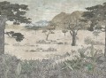 Mural Boras 9575W Serengeti Savannah Wild Animals (1195)