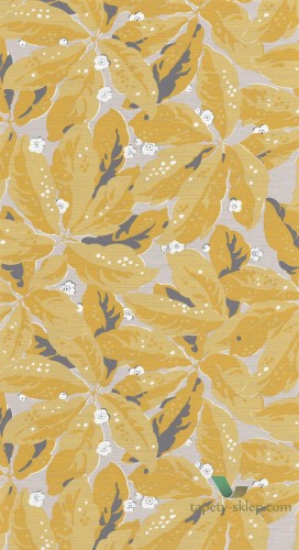 Tapeta w liście Casadeco Greenery FOCL 85792461 Five o'clock