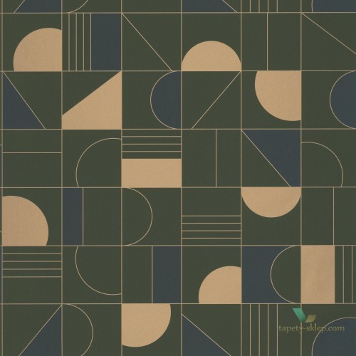 Tapeta geometryczna Art-deco Caselio LBY 102106179 Puzzle Labyrinth