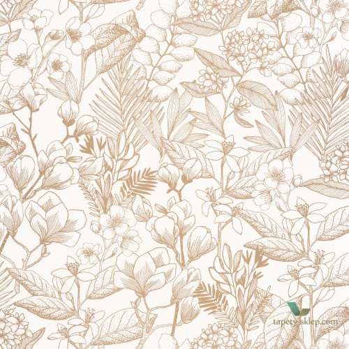 Tapeta w kwiaty i liście Caselio FLP101852010 May Flower Power