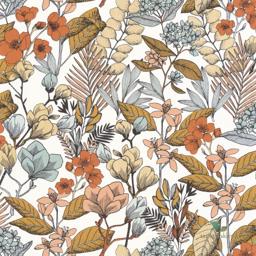 Tapeta w kwiaty i liście Caselio FLP101857241 May Flower Power