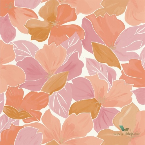 Tapeta w kwiaty retro Caselio FLP101884032 August Flower Power