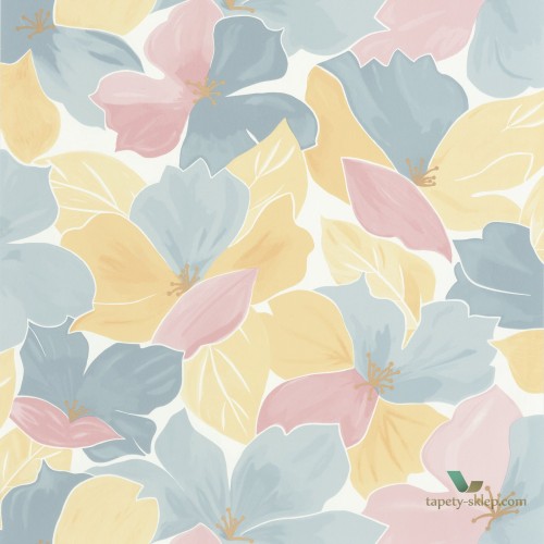 Tapeta w kwiaty retro Caselio FLP101886042 August Flower Power