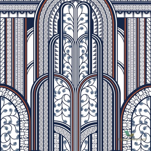 Mural w stylu Art Deco Casadeco MNCT85876543 Paravent 1930