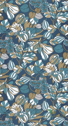 Tapeta roślinna Casadeco MNCT 85716306 Tulipe 1930