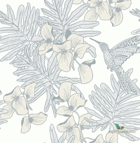 Tapeta 1838 Wallcoverings 1804-117-05 Hummingbird Mist Aurora