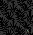 Tapeta 1838 Wallcoverings 1703-113-07 Verdi  Black Flock Camellia