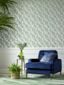 Tapeta 1838 Wallcoverings 1703-113-01 Verdi  Flock Camellia