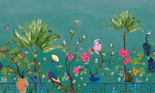 Mural Coordonne 8800132 Neo-Tea Garden Metamorphosis