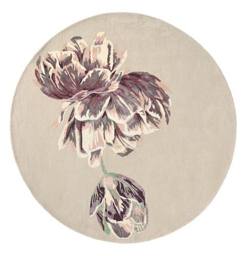 Filoletowo Beżowy Dywan Ted Baker Okrągły - TRANQUILITY ROUND BEIGE 56001
