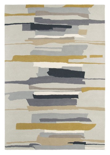 Beżowo Szary Dywan Harlequin Artystyczny - ZEAL PEWTER 43004