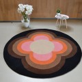 Okrągły Kolorowy Dywan Orla Kiely w Kwiaty - SUNFLOWER PINK 060005