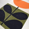 Kolorowy Dywan Orla Kiely w Liście i Kwiat - STEM BLACK 059803