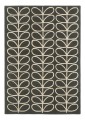Czarno Beżowy Dywan Orla Kiely w Liście -  LINEAR STEM SLATE 060505