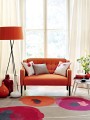Czerwono Beżowy Dywan Sanderson w Kwiaty - POPPIES RED ORANGE 45700