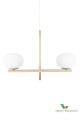 Lampa wisząca Gemini Brushed Brass 257665 Globen