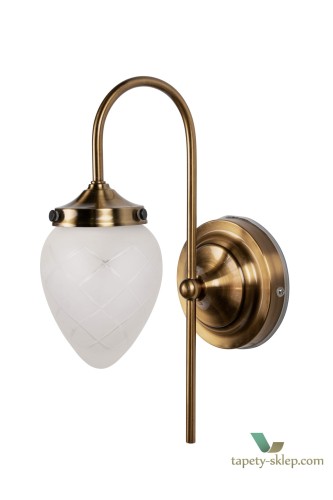 Kinkiet Juni IP44 Cut Glass White 690208 Globen