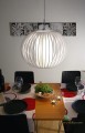 Lampa wisząca Plastic straps XL White / Chrome 873108 Globen