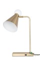 Lampa stołowa Ludo Brushed Brass/White 921665 Globen