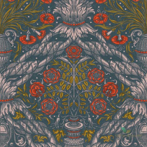 Tapeta Mind the Gap WP20471 Floral Ornament Scarlet