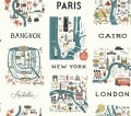 Tapeta Mapa Miasta York Wallcoverings RI5162 City Maps Rifle Paper Co.