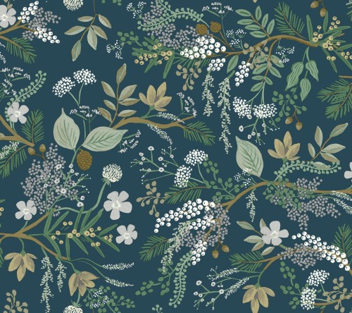 Tapeta Kwiaty I Liście York Wallcoverings RI5165 Juniper Forest Rifle Paper Co.