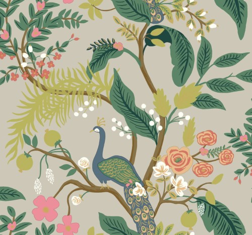 Tapeta Pawie I Drzewa York Wallcoverings RI5171 Peacock Rifle Paper Co.