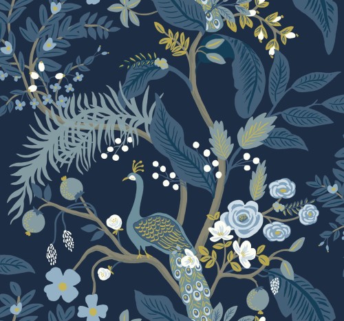 Tapeta Pawie I Drzewa York Wallcoverings RI5172 Peacock Rifle Paper Co.
