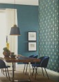 Tapeta w kwiaty vintage York Wallcoverings AF6518 French Marigold Tea Garden