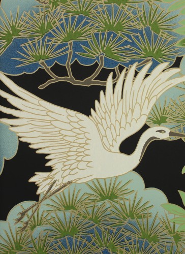 Tapeta York Wallcoverings AF6593 Sprig and Heron Tea Garden