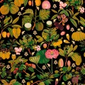 Tapeta Mind the Gap WP20314 Asian Fruits And Flowers Anthracite